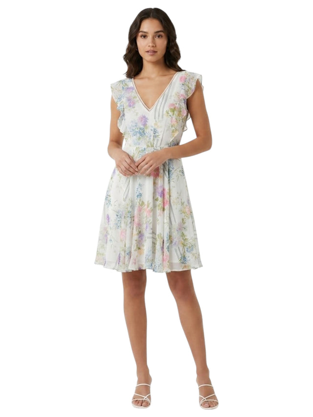 Image for Women's Floral Printed Open Back Dress,Multi