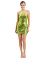 Image for Women's Sequined One Shoulder Dress,Lime Green