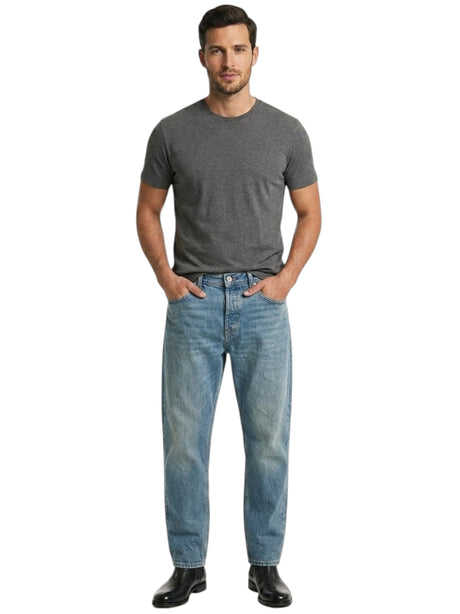 Image for Men's Plain Solid Jeans,Blue
