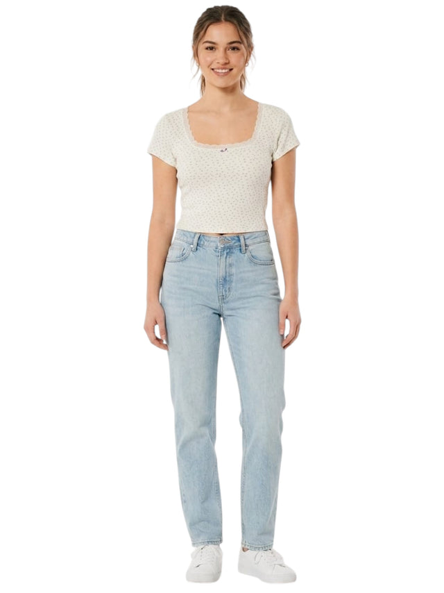 Image for Women's Floral Printed Top,Beige