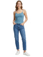Image for Women's Ribbed Top,Dusty Blue