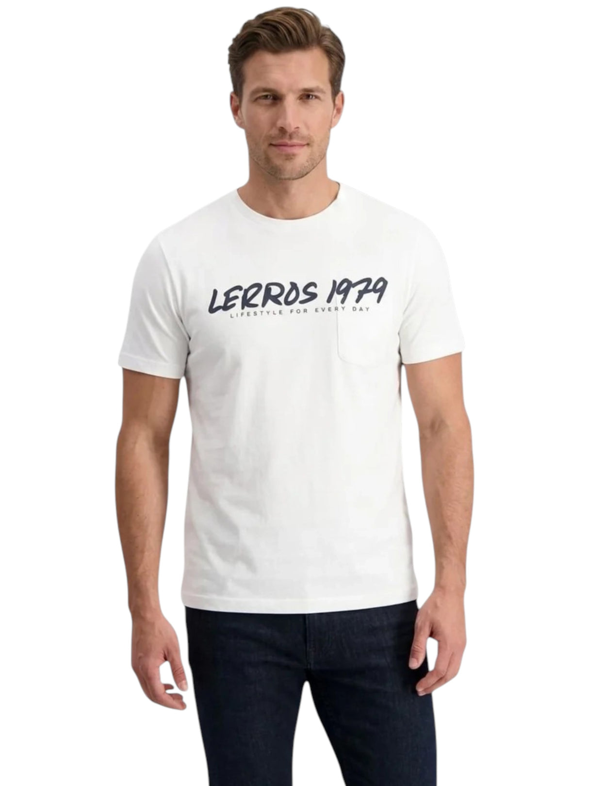 Men's Brand Logo Printed Top,White