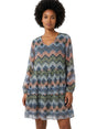 Image for Women's Printed Shiny Dress,Multi