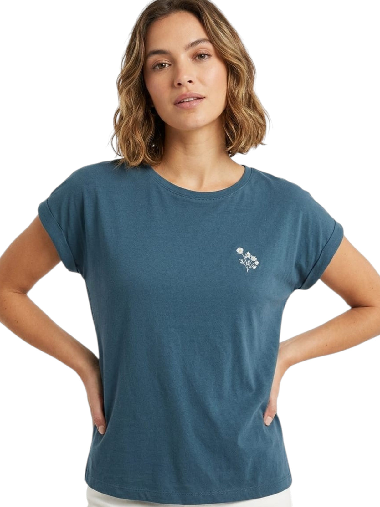 Image for Women's Printed Top,Light Navy