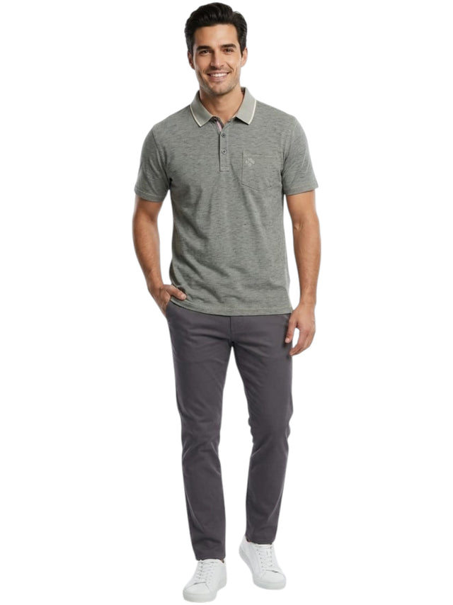 Image for Men's Stripped Top,Dusty Mint
