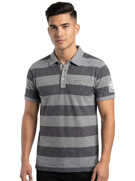 Image for Men's Stripped Top,Grey