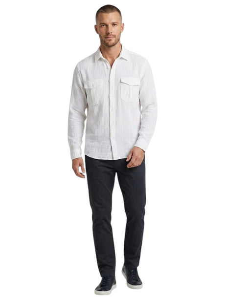 Image for Men's Textured Dress Shirt,White
