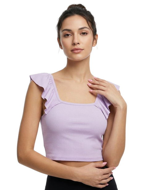 Image for Women's Ribbed Top,Purple