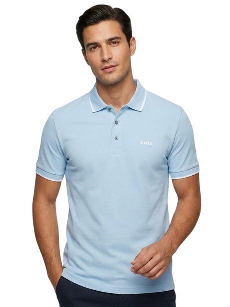 Image for Men's Textured Top,Light Blue