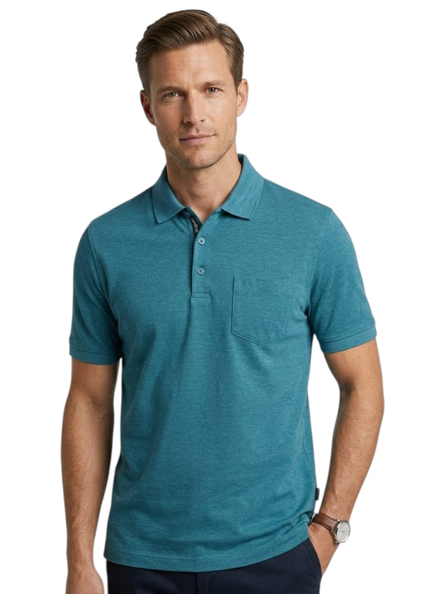 Image for Men's Textured Top,Dark Aqua