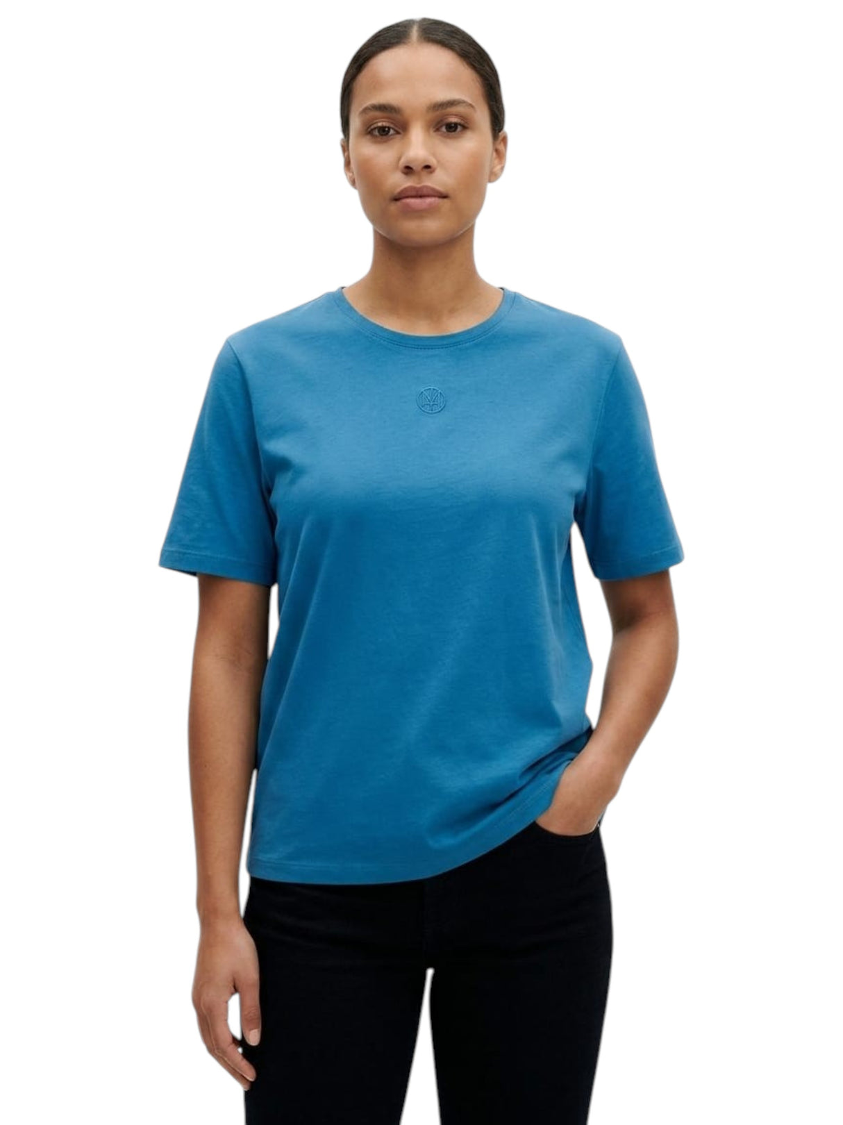 Image for Women's Plain Top,Dusty Blue