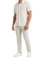 Image for Men's White Stripped Dress Shirt,Light Beige