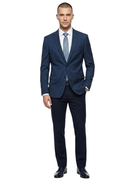 Image for Men's Textured Blazer,Navy