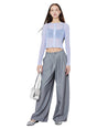 Image for Women's Plain Solid Sheer Cardigan,Light Purple