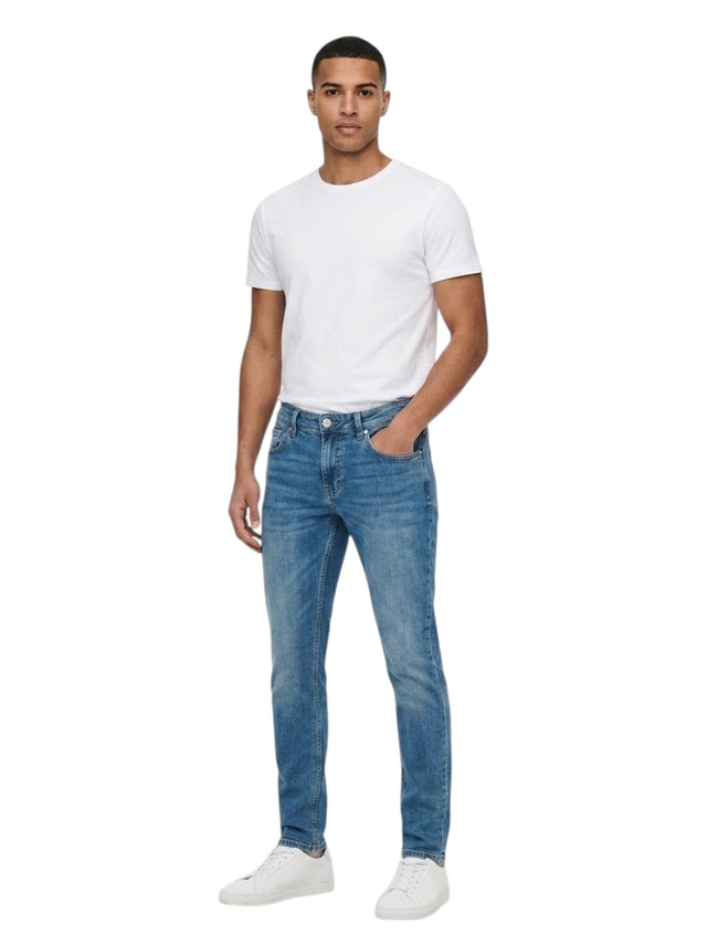 Image for Men's Washed Jeans,Blue