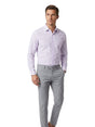 Image for Men's Striped Dress Shirt,White/Lilac