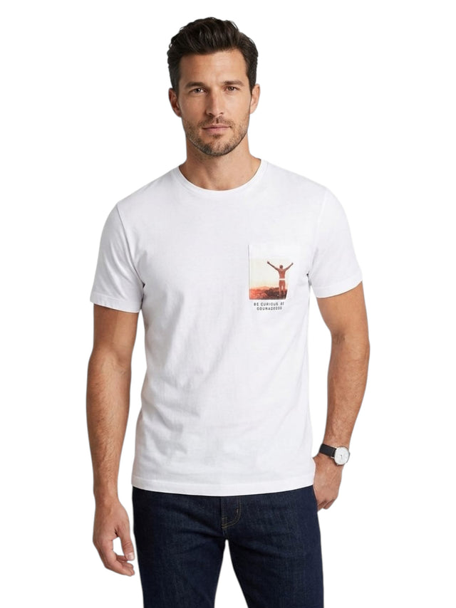 Image for Men's Printed Top,White