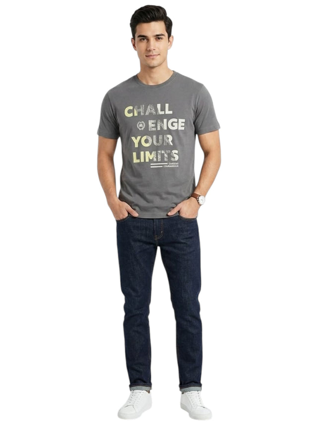 Image for Men's Printed Top,Grey