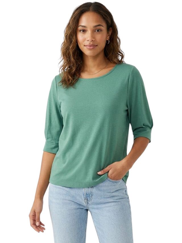 Image for Women's Plain Solid Top,Green 