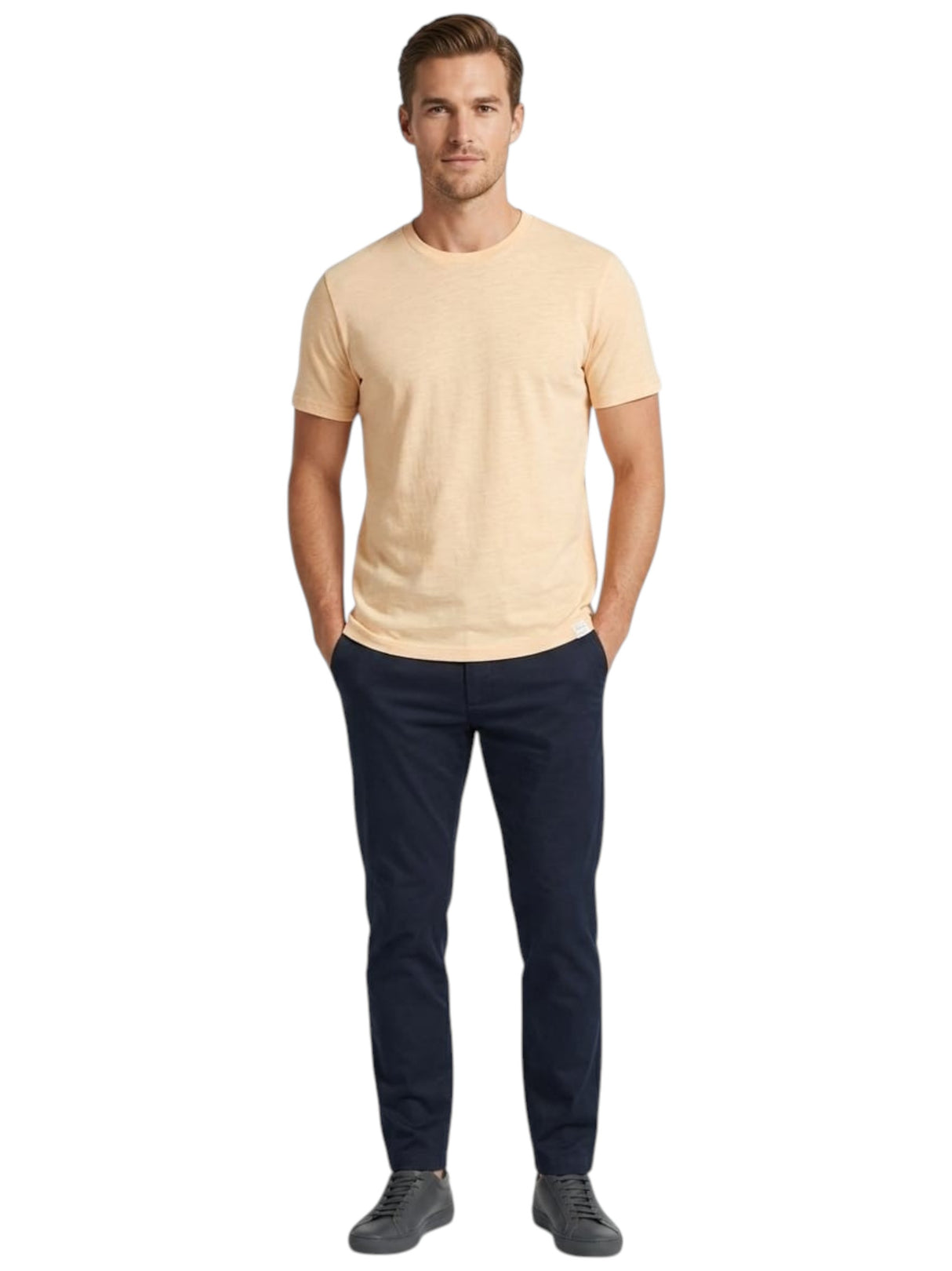 Image for Men's Plain Top,Light Apricot