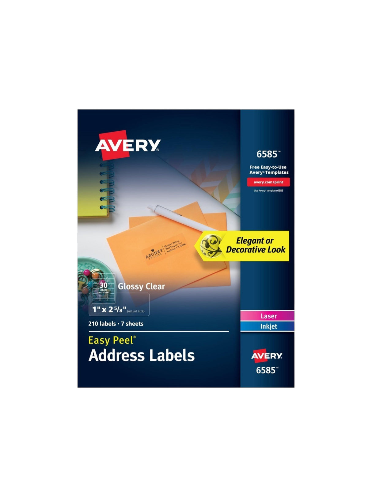 Image for Glossy Clear Address Labels