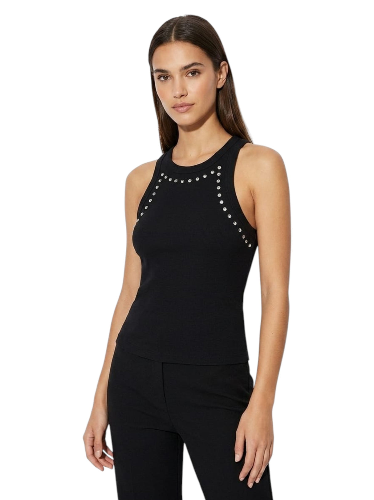 Image for Women's Rhinestones Top,Black