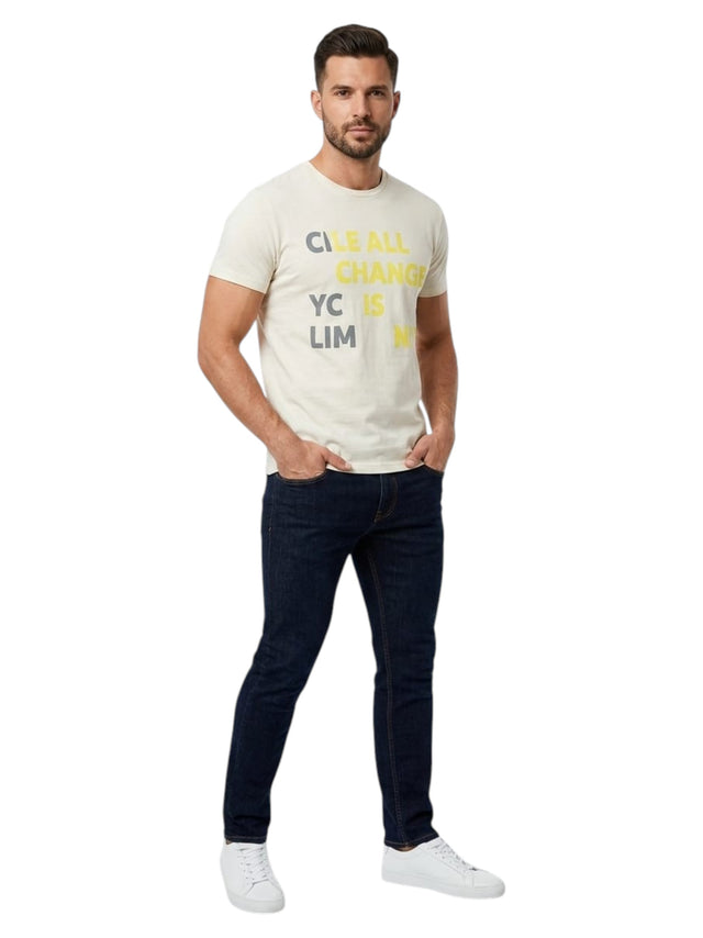 Image for Men's Printed Top,Light Beige