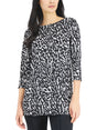 Image for Women's Printed Top,Black/White