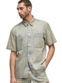 Image for Men's Plain Jeans Dress Shirt,Washed Blue