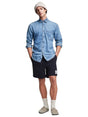 Image for Men's Plain Jeans Dress Shirt,Blue