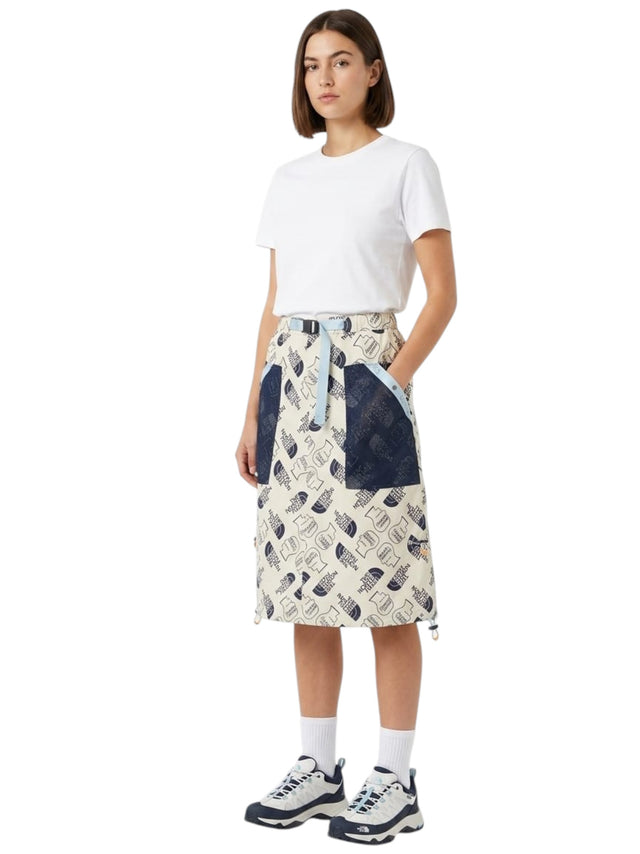 Image for Women's Printed Skirt,Off White