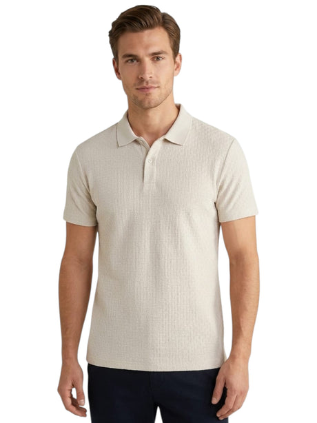 Image for Men's Textured Top,Light Beige