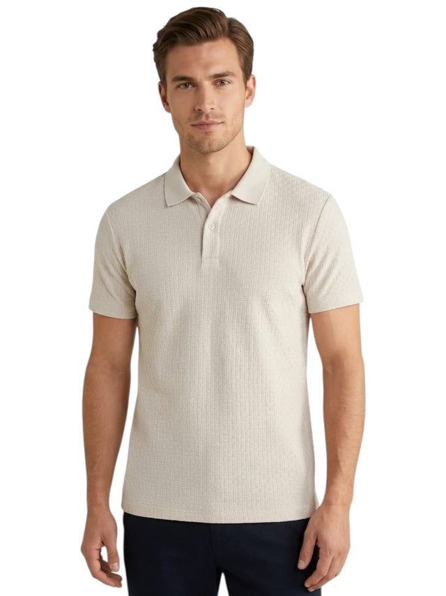 Image for Men's Textured Top,Light Beige
