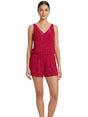 Image for Women's Printed Sleepwear Jumpsuit,Red