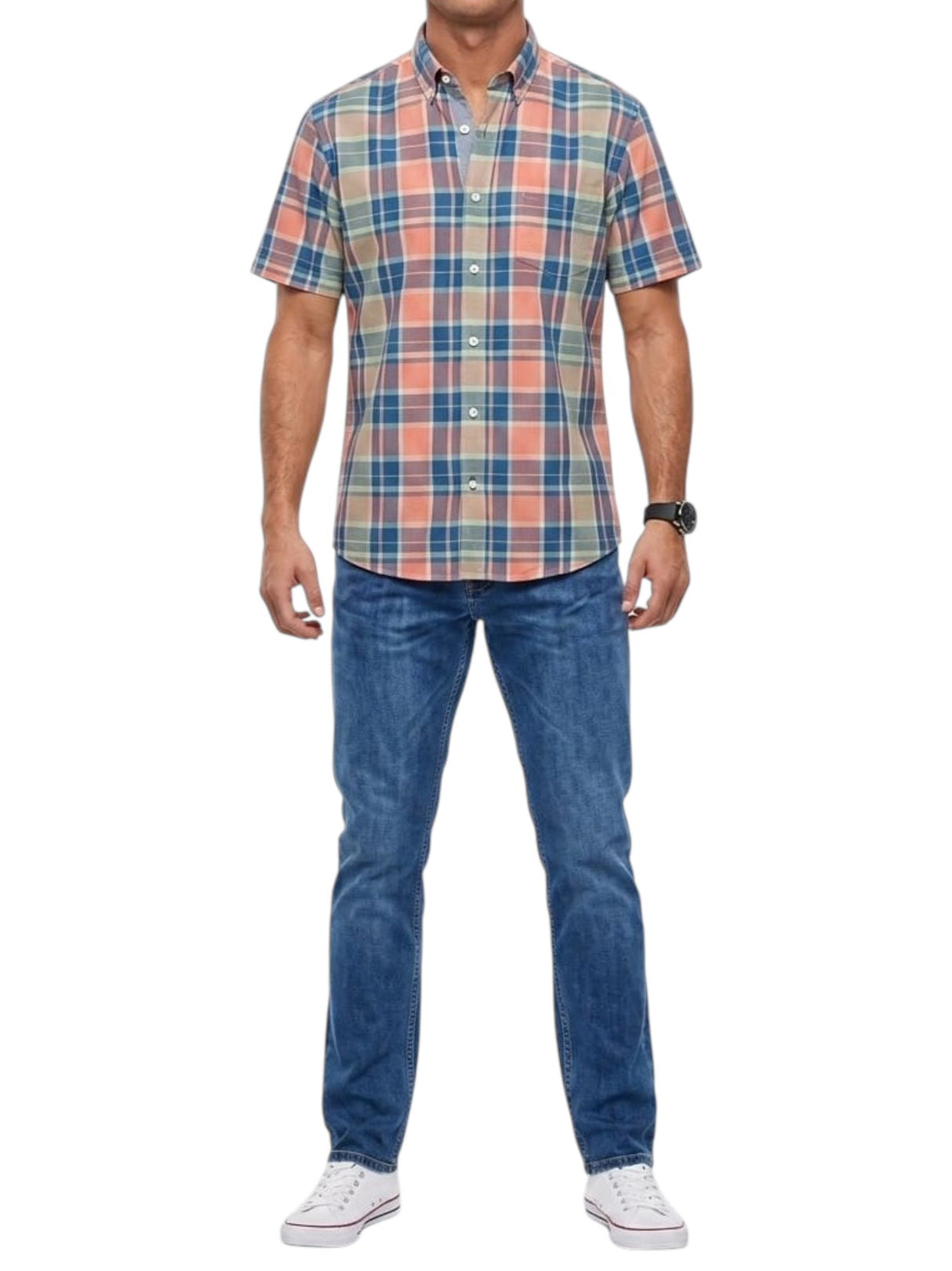 Image for Men's Plaid Dress Shirt,Multi
