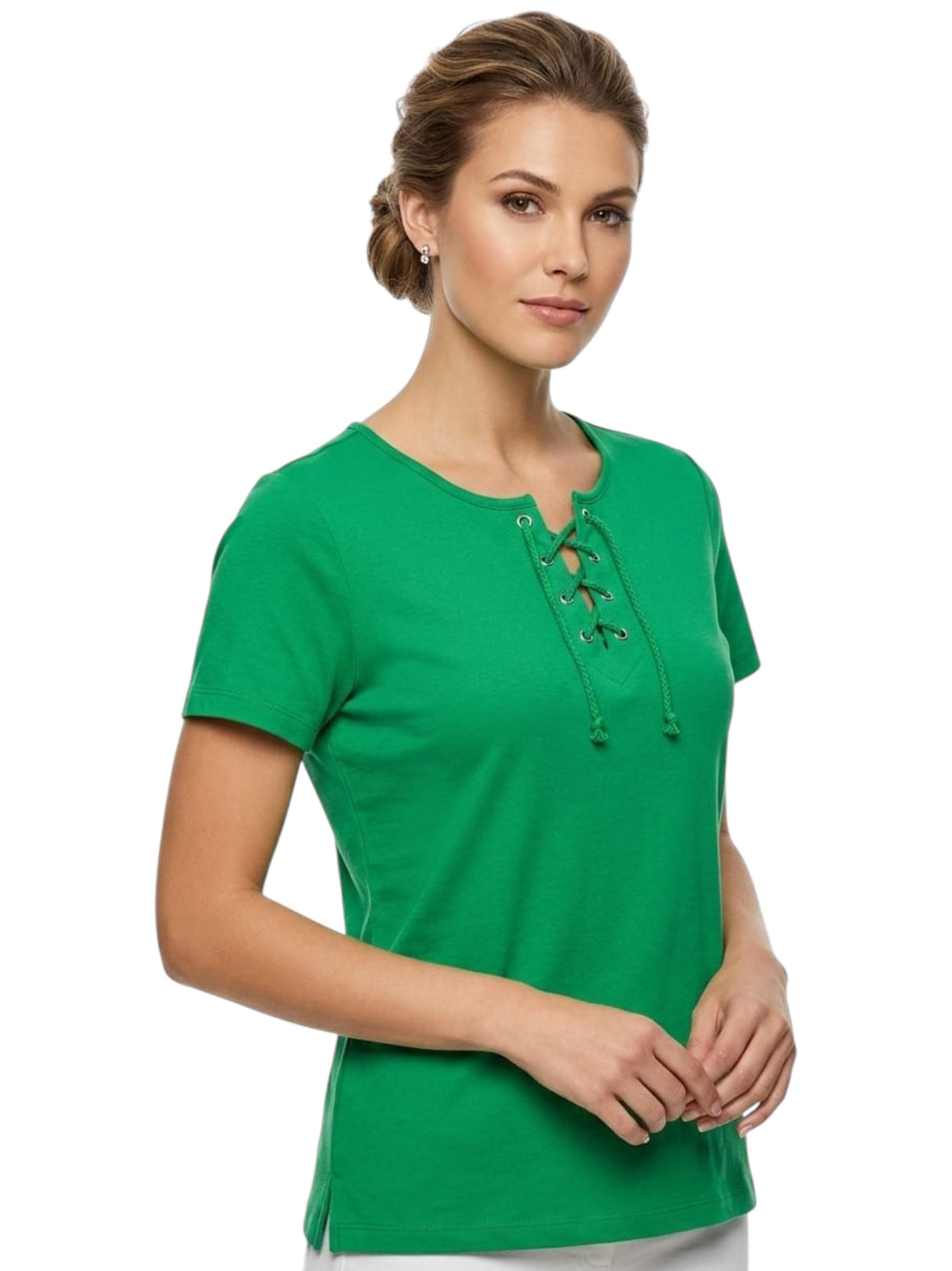 Image for Women's Plain Solid Top,Green