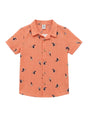 Image for Kids Boy's Printed Dress Shirt,Orange