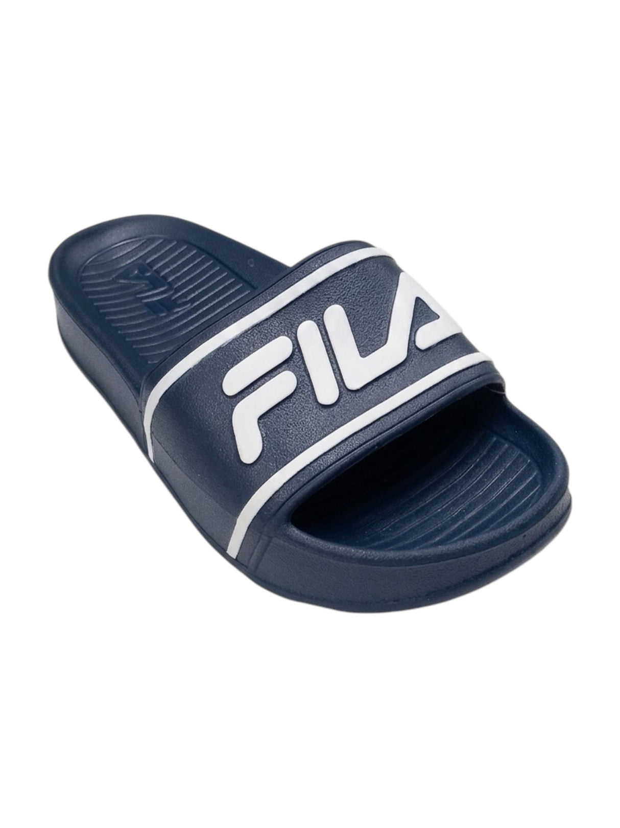 Image for Kids Boy's Logo Patched Slippers,Navy