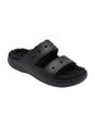 Image for Women's Plain Faux Fur Slippers,Black