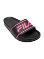 Image for Women's Logo Patched Slippers,Black
