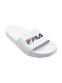 Image for Men's Logo Patched Slippers,White