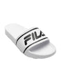 Image for Women's Logo Patched Slippers,White