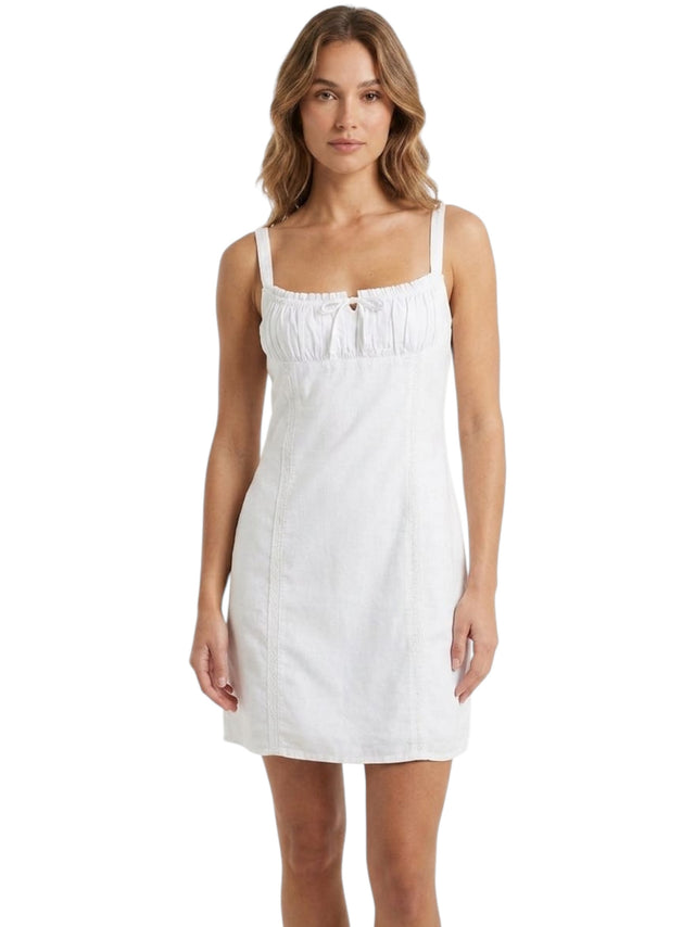 Image for Women's Plain Solid Dress,White
