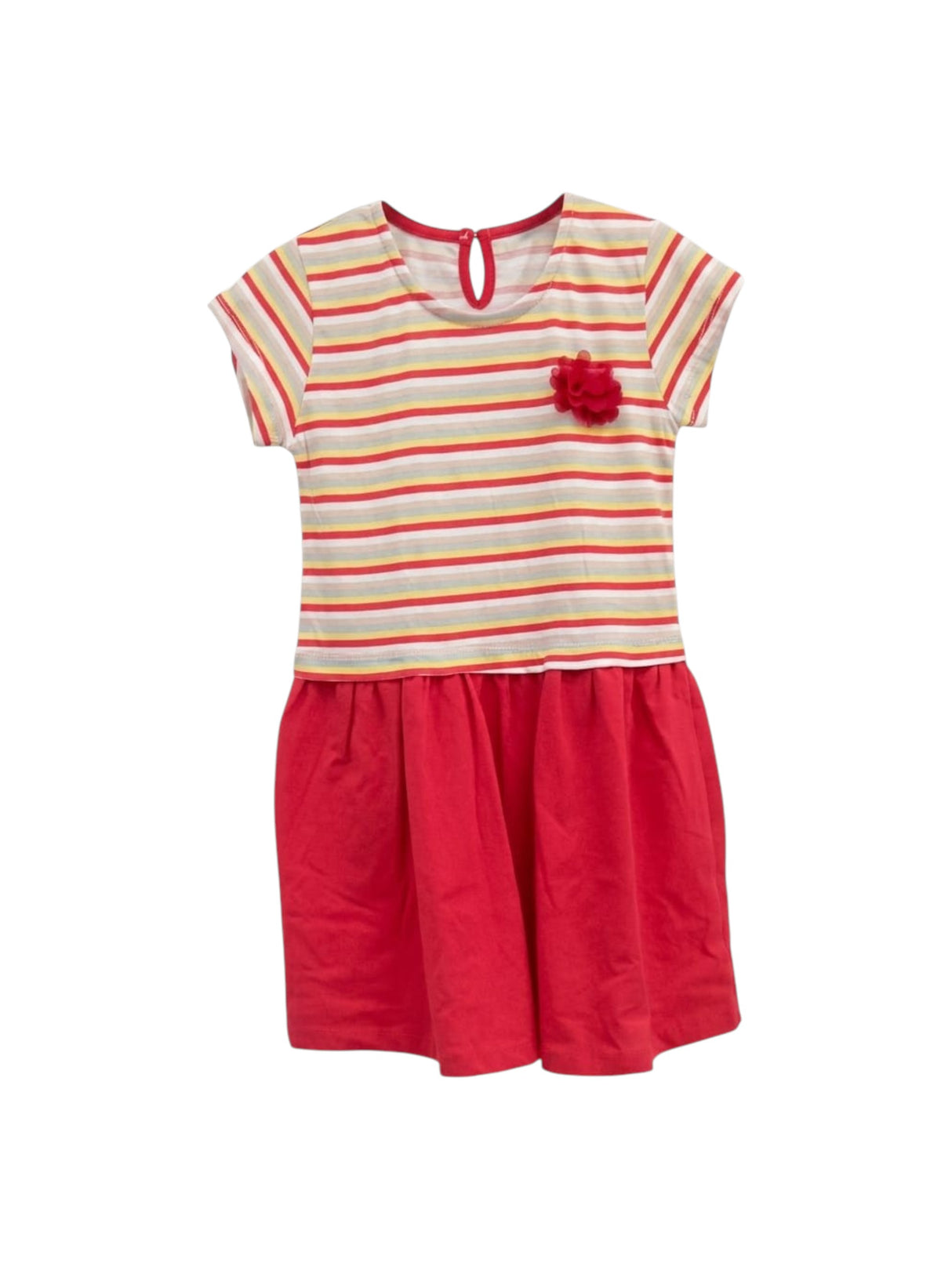 Image for Kids Girl's Striped Dress,Red