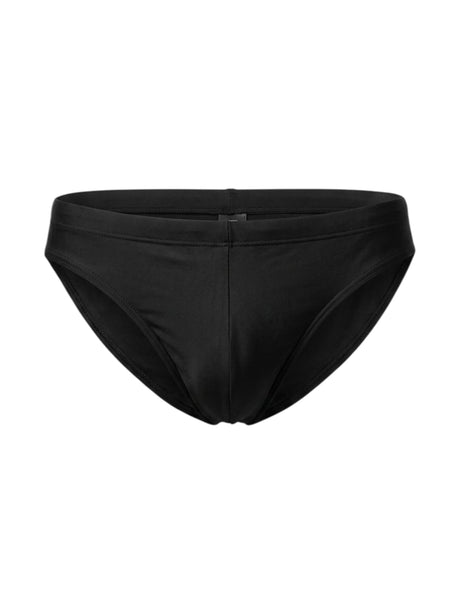 Image for Men's Plain Solid Swim Mini Briefs,Black