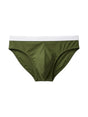 Image for Men's Colorblocked Swim Mini Briefs,Olive/White