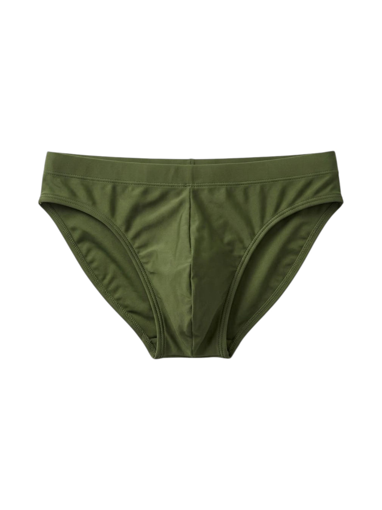 Image for Men's Plain Solid Swim Mini Briefs,Olive