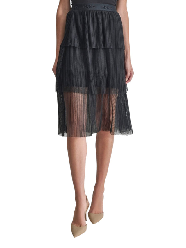 Image for Women's Ruffled Skirt,Black