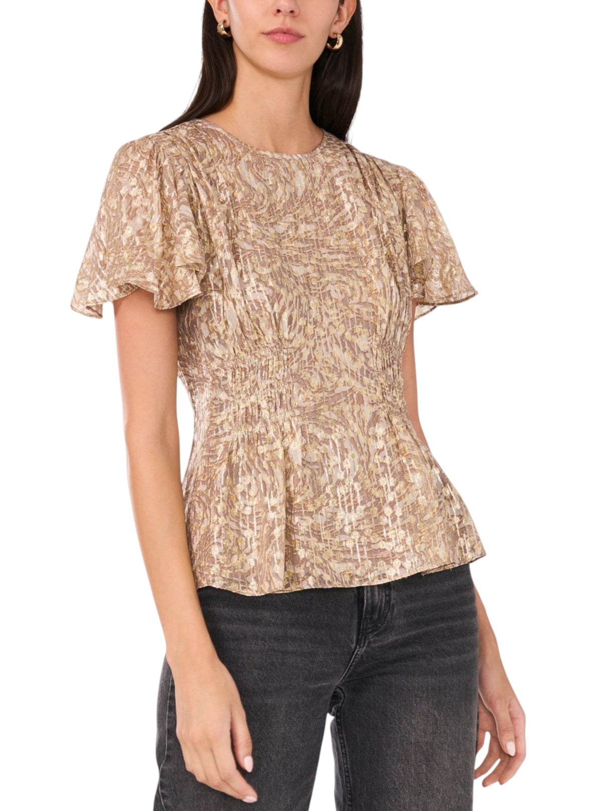 Image for Women's Textured Top,Gold