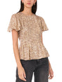 Image for Women's Textured Top,Gold